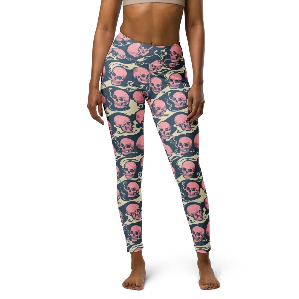 Pink Smoke Afterlife on Yoga Leggings — Front