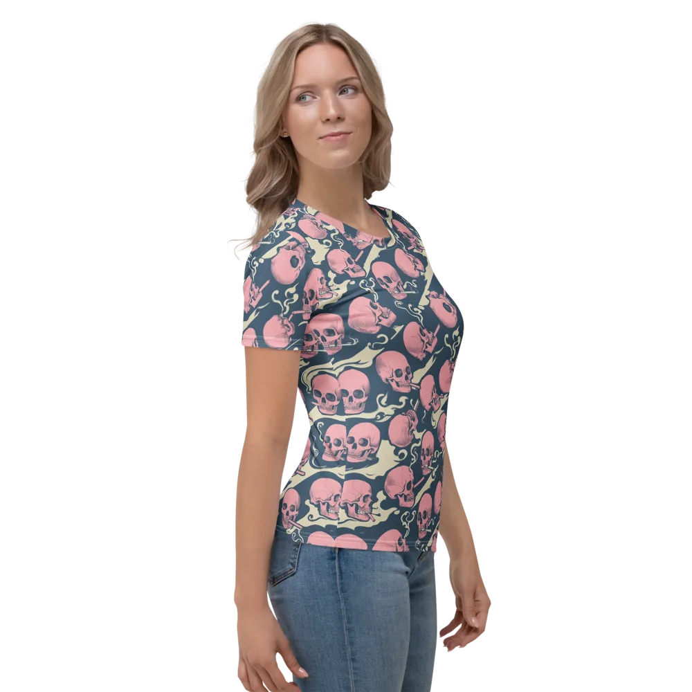Pink Smoke Afterlife on Women's Crew Neck T-Shirt — Right