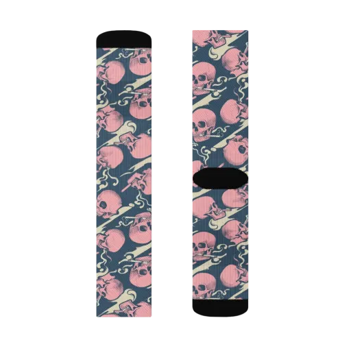 Pink Smoke Afterlife on a Socks