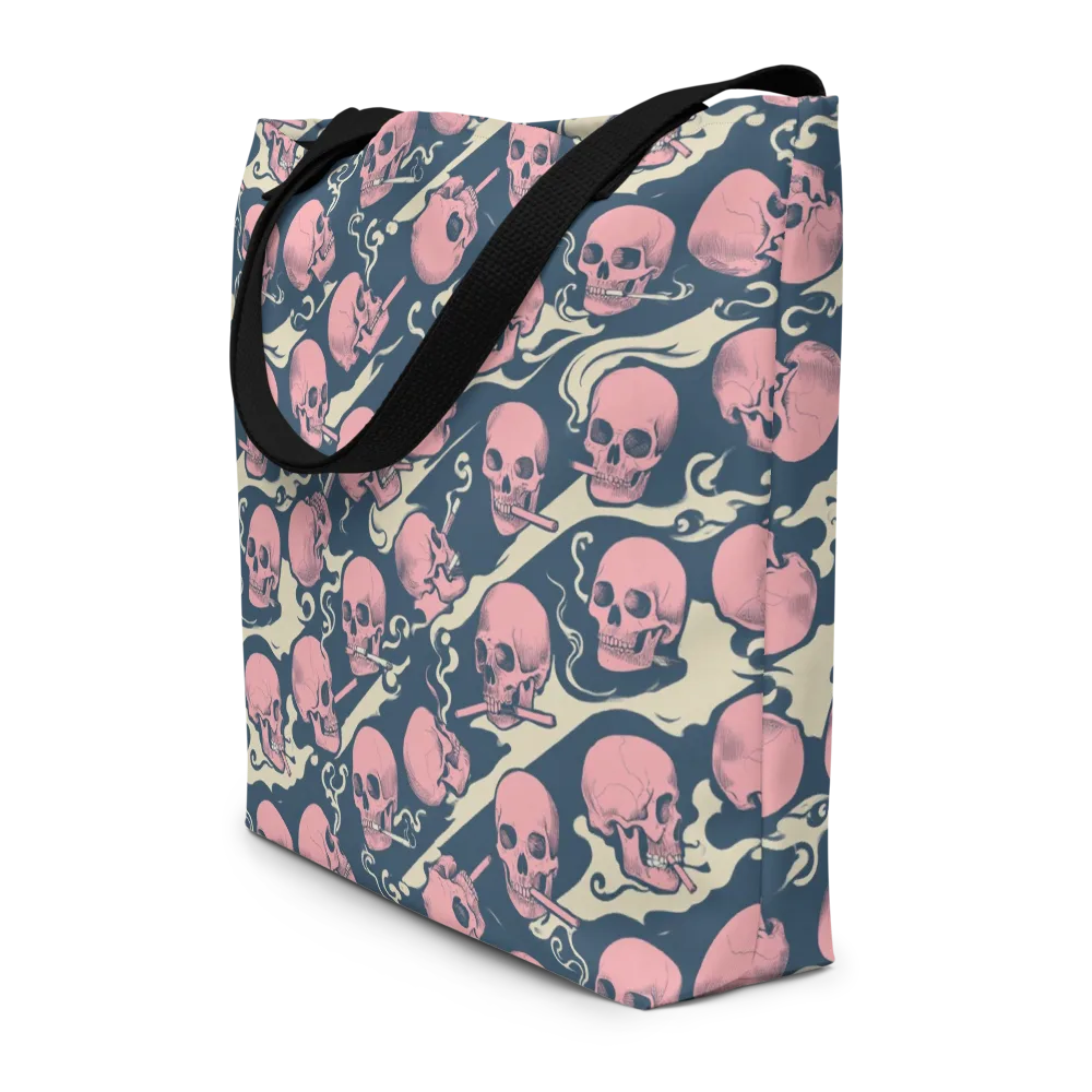 Pink Smoke Afterlife on Large Tote Bag W/ Pocket — Front