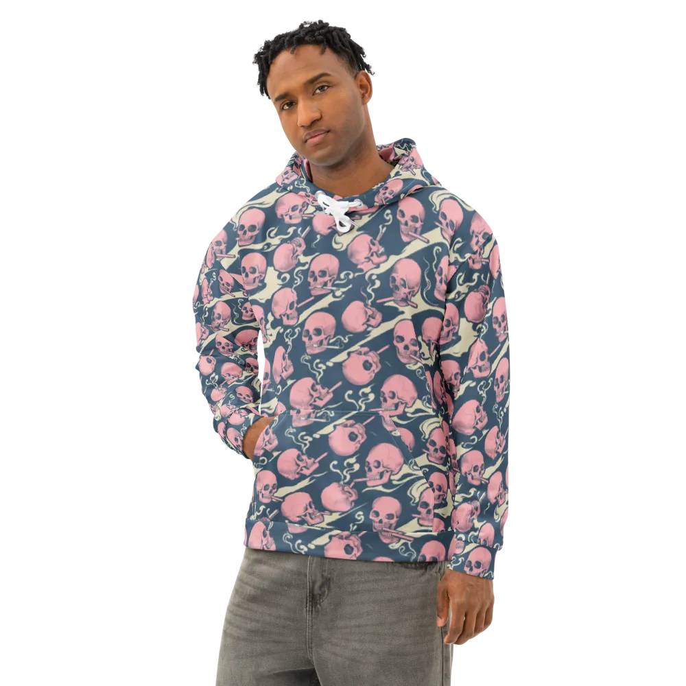 Pink Smoke Afterlife on Cotton Hoodie — Left Front
