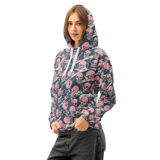 Pink Smoke Afterlife on a Cotton Hoodie