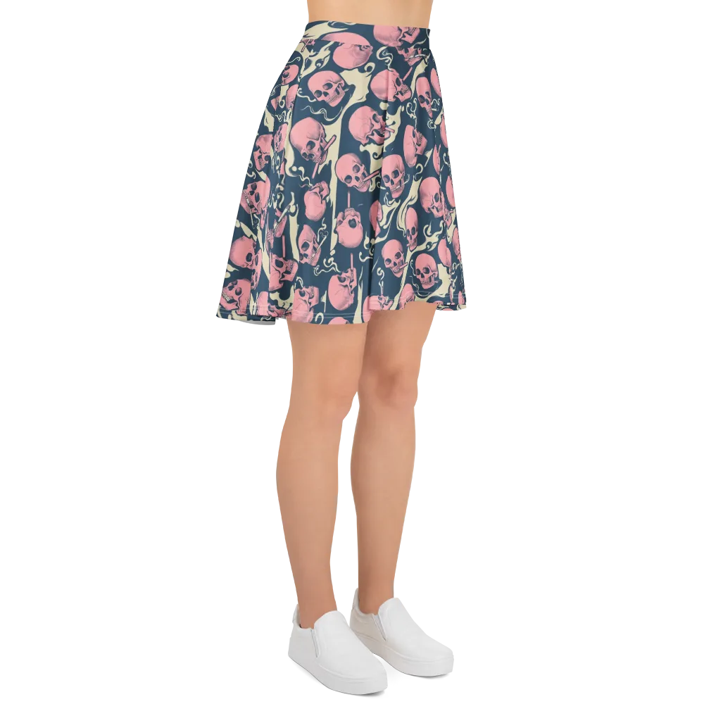 Pink Smoke Afterlife on Skater Skirt — Right
