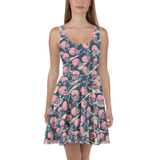 Pink Smoke Afterlife on a Skater Dress