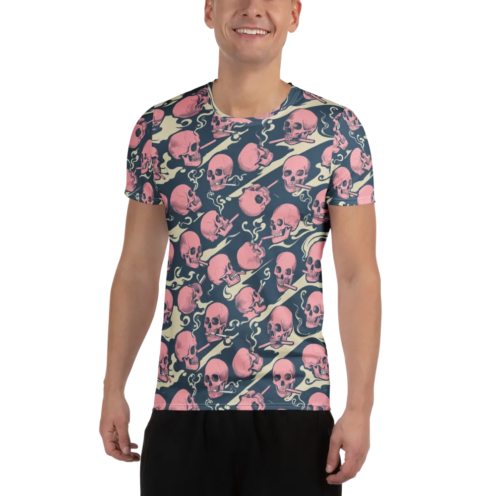 Pink Smoke Afterlife on Men's Athletic T-Shirt — Front