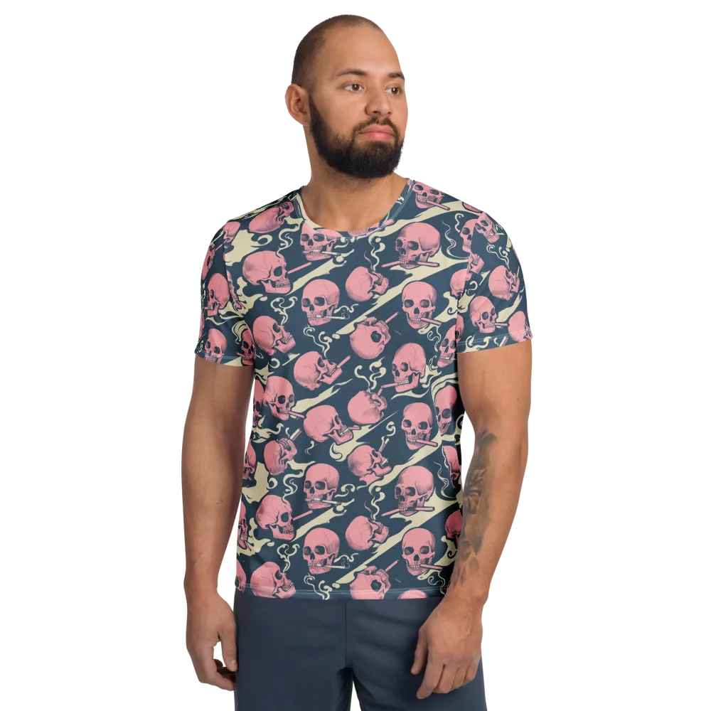 Pink Smoke Afterlife on Men's Athletic T-Shirt — Front