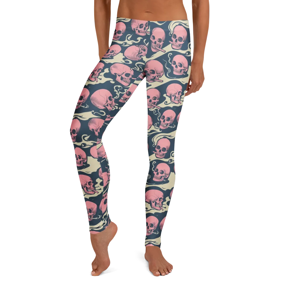 Pink Smoke Afterlife on Leggings — Front