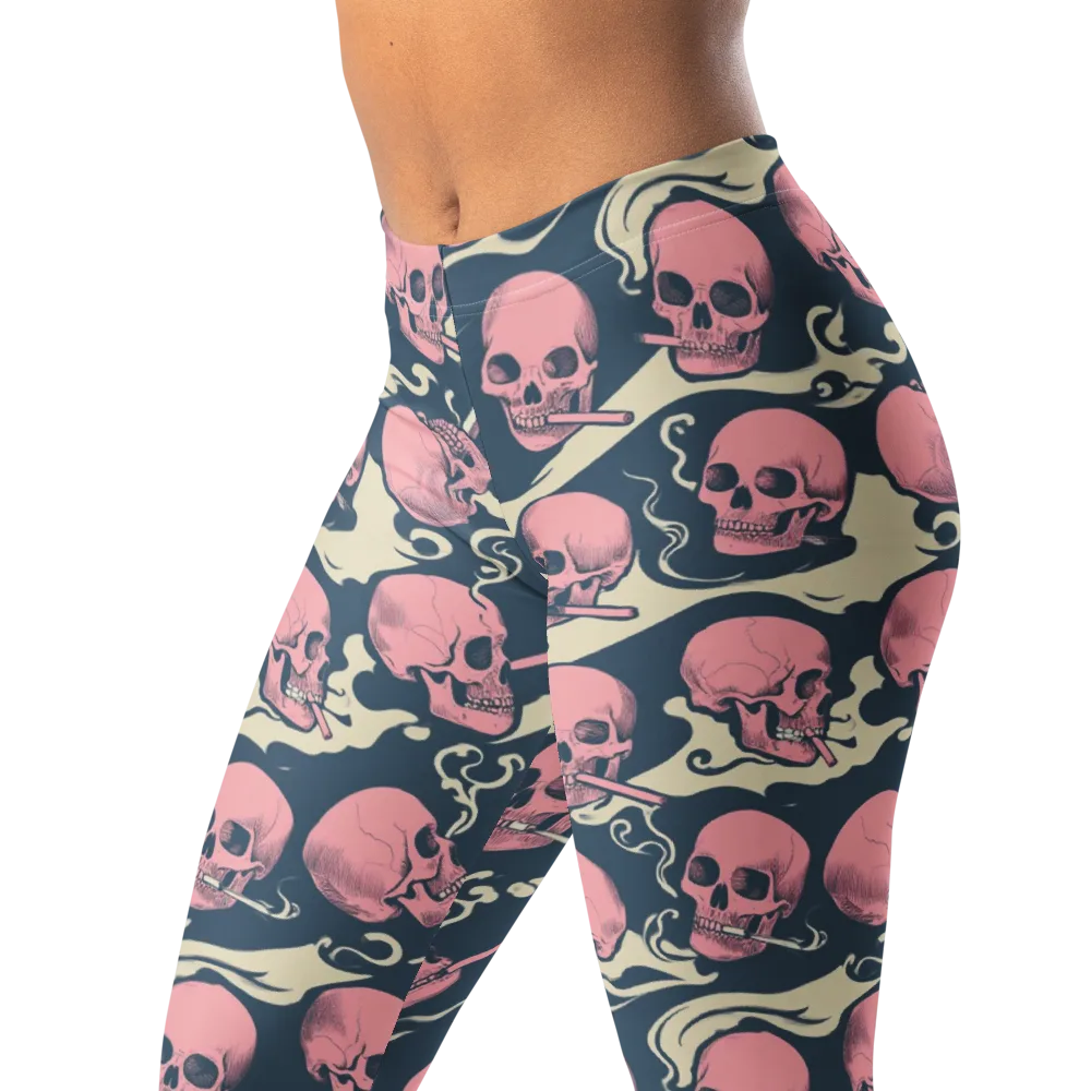 Pink Smoke Afterlife on Leggings — Left Front