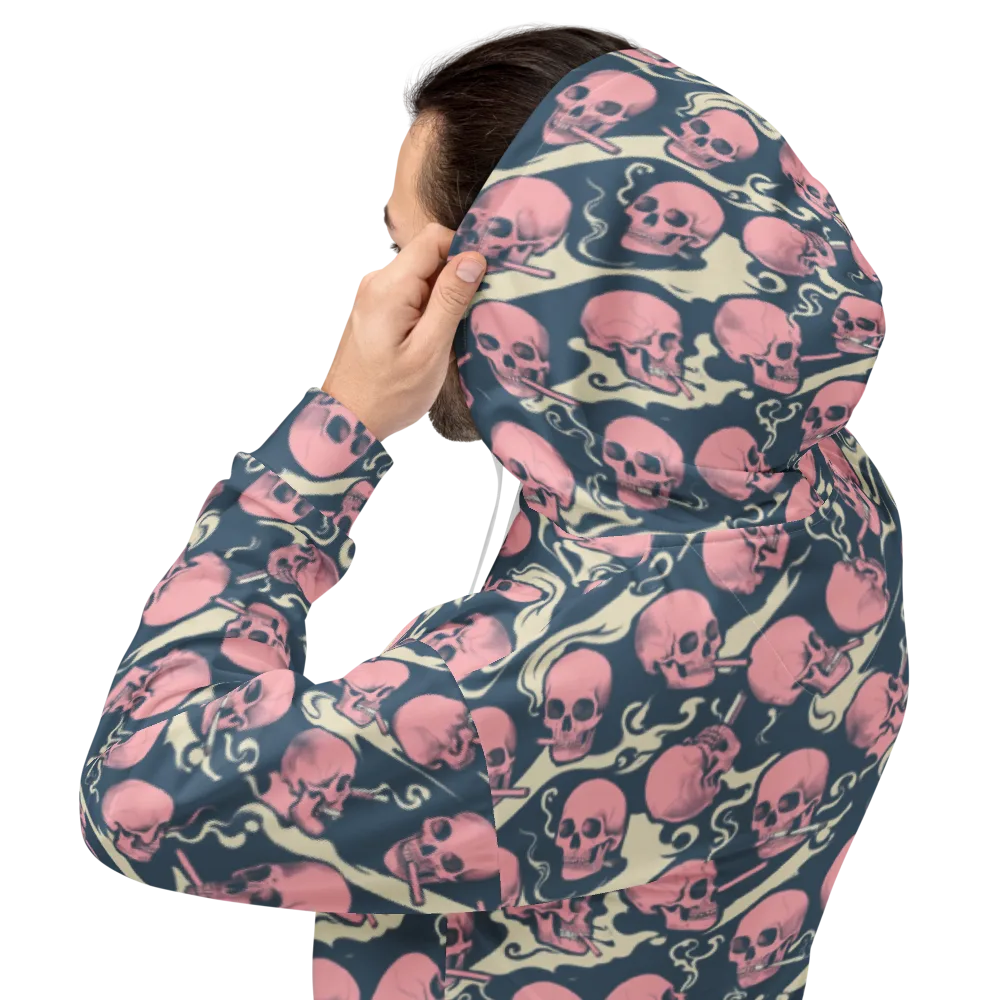 Pink Smoke Afterlife on Hoodie — Back