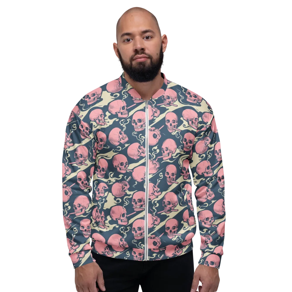 Pink Smoke Afterlife on Bomber Jacket — Front
