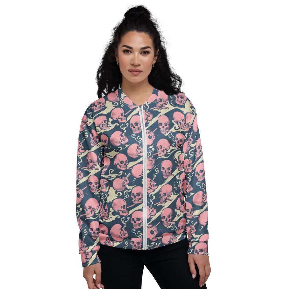 Pink Smoke Afterlife on Bomber Jacket — Front
