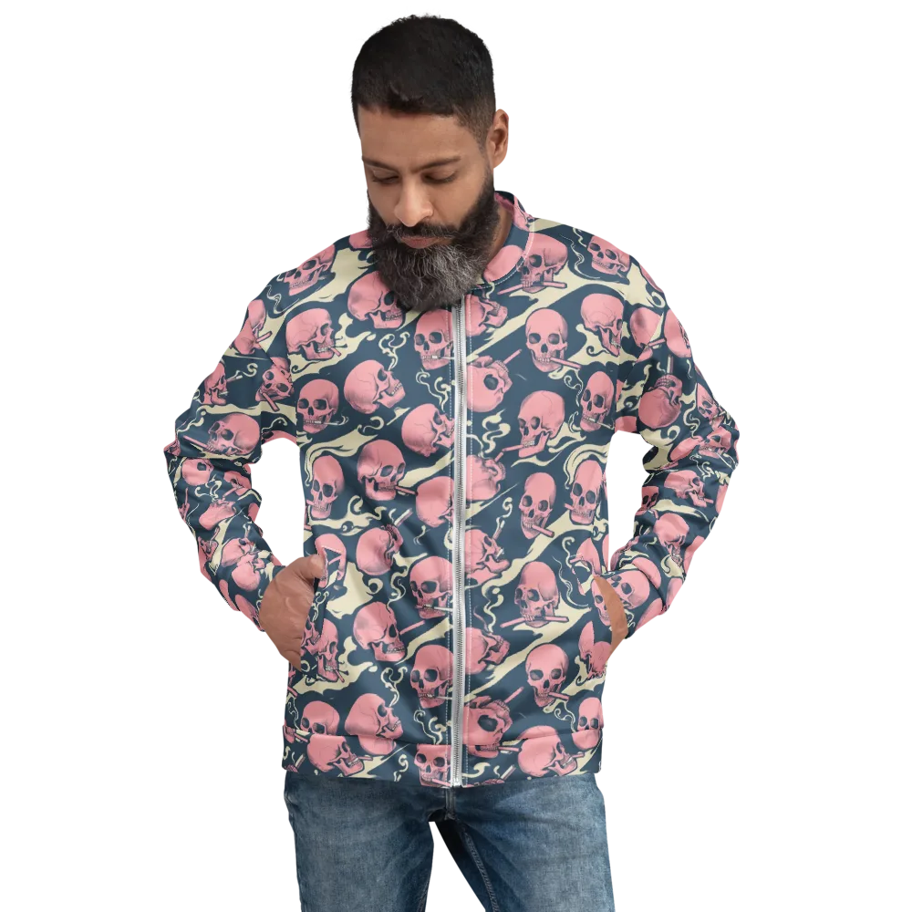Pink Smoke Afterlife on Bomber Jacket — Front