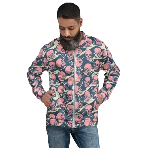 Pink Smoke Afterlife on a Bomber Jacket