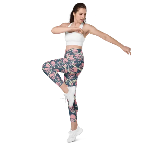 Pink Smoke Afterlife on a Leggings with Pockets