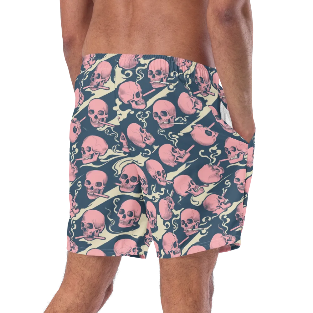 Pink Smoke Afterlife on Swim Trunks — Right Back
