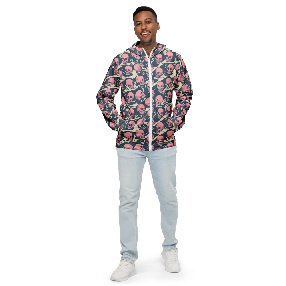 Pink Smoke Afterlife on Men's Windbreaker — Front