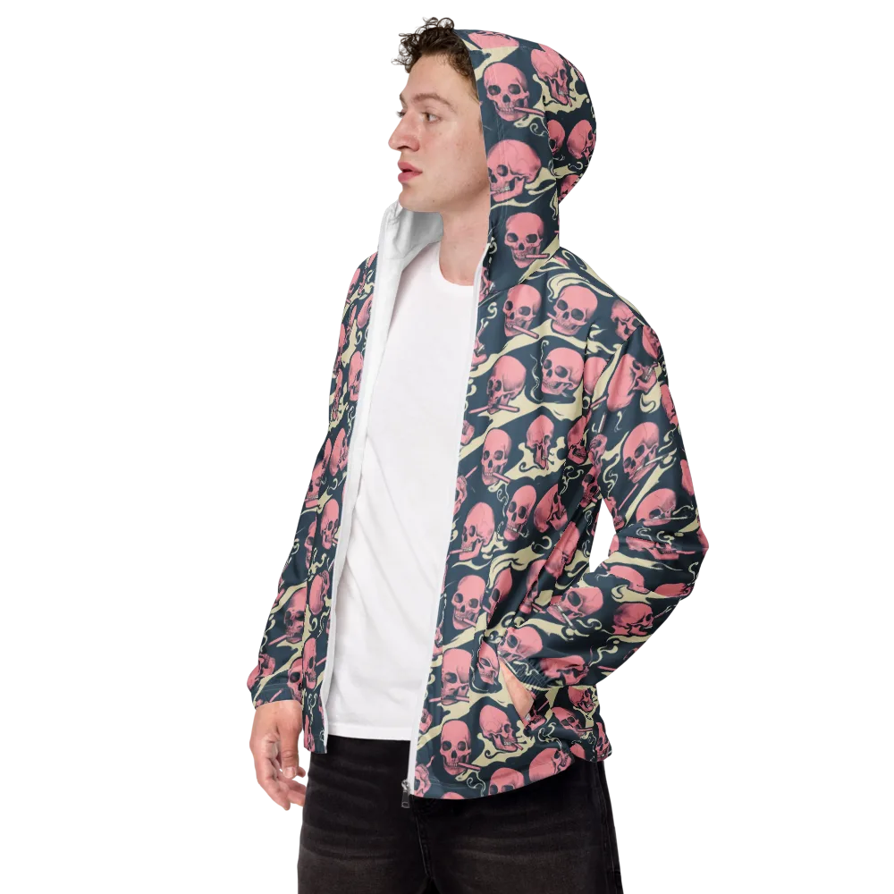 Pink Smoke Afterlife on Men's Windbreaker — Left Front