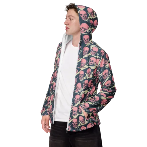 Pink Smoke Afterlife on a Men's Windbreaker