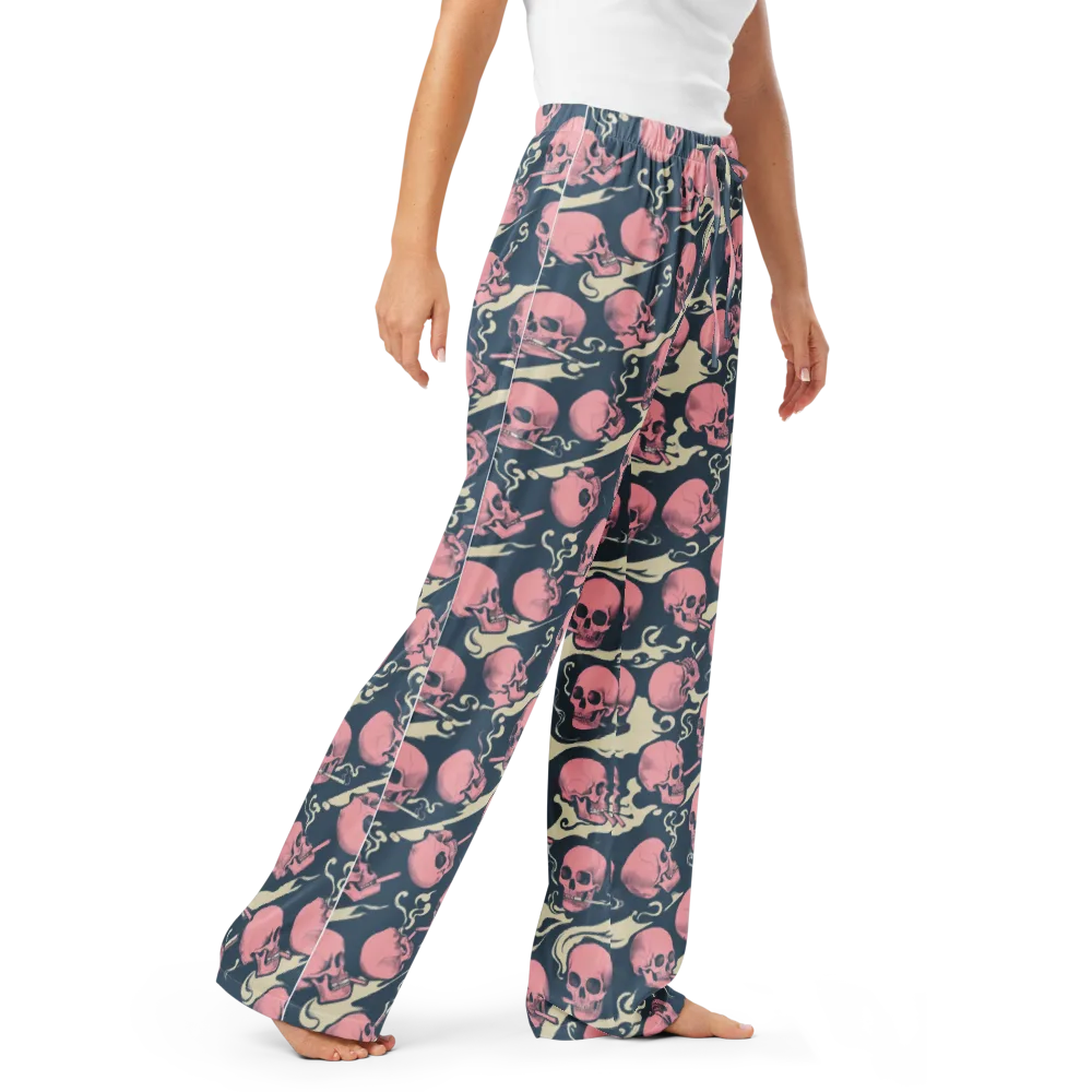 Pink Smoke Afterlife on Women's Pajama Pants — Right Front