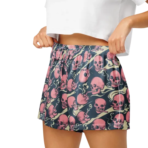 Pink Smoke Afterlife on a Women's Pajama Shorts
