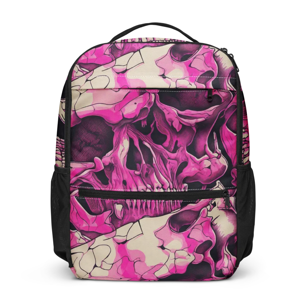 Fuchsia Bones on Utility Backpack — Front