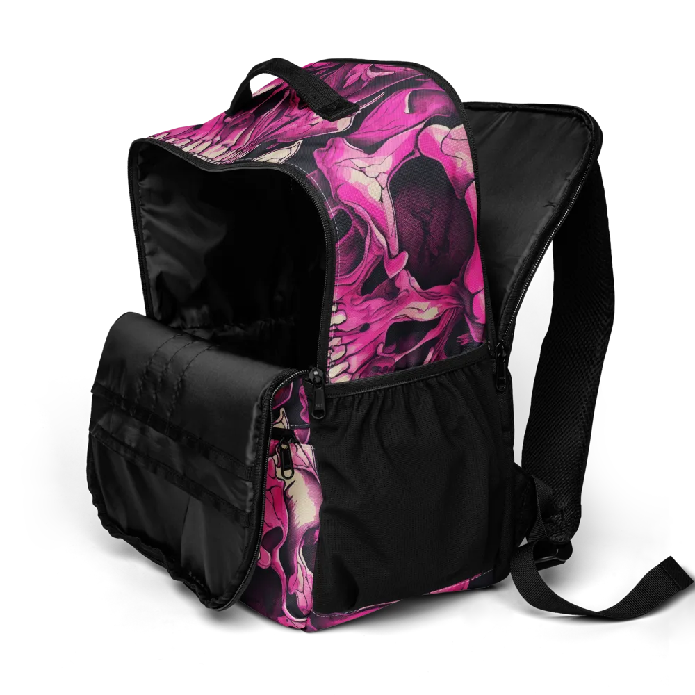 Fuchsia Bones on Utility Backpack — Product details 2