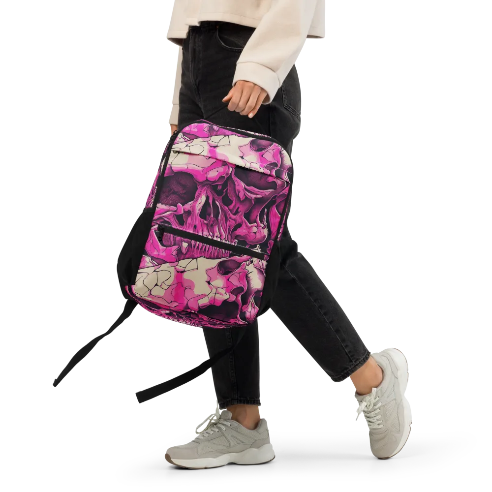 Fuchsia Bones on Utility Backpack — Front