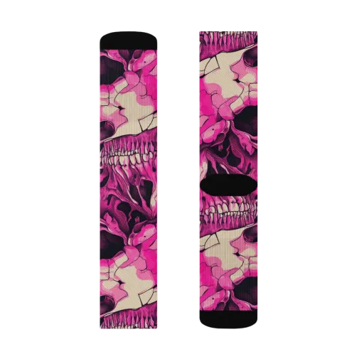 Fuchsia Bones on a Socks