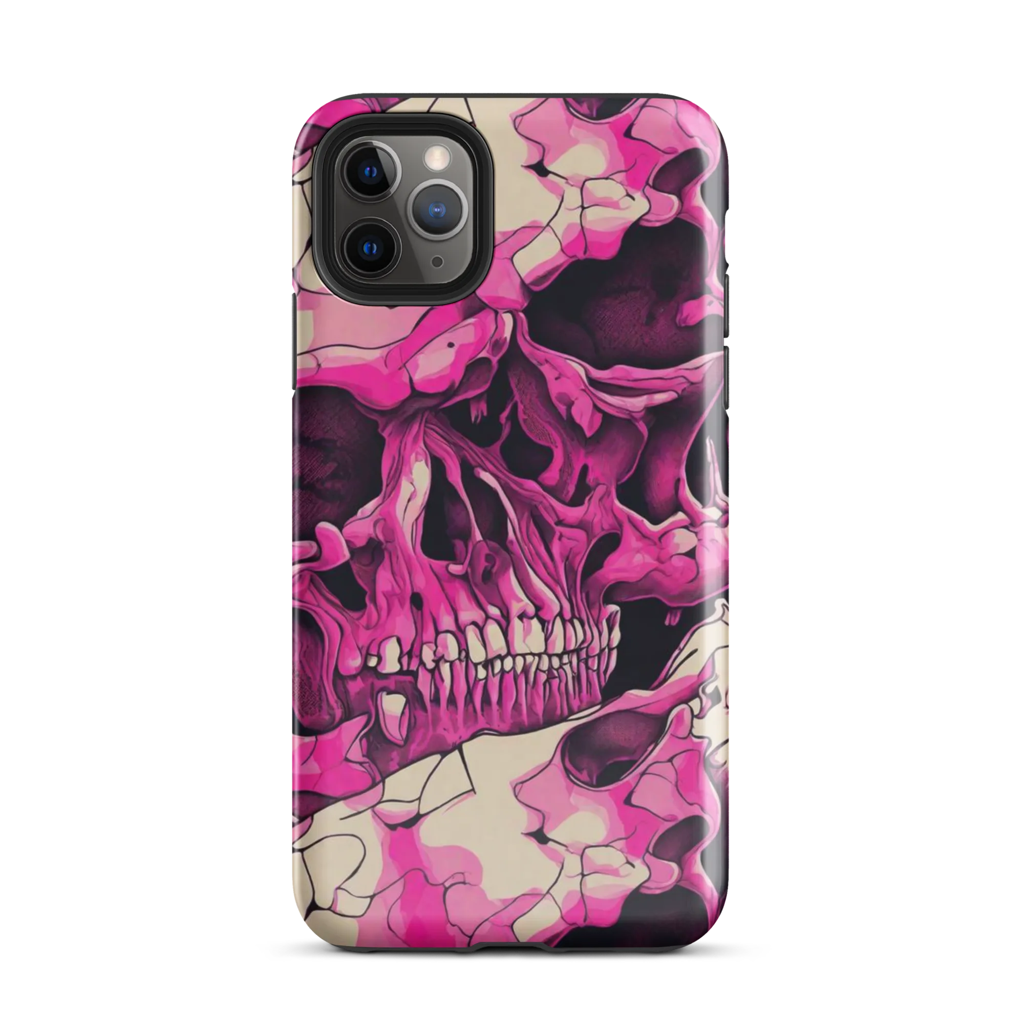 Fuchsia Bones on Tough Case for iPhone® — Front