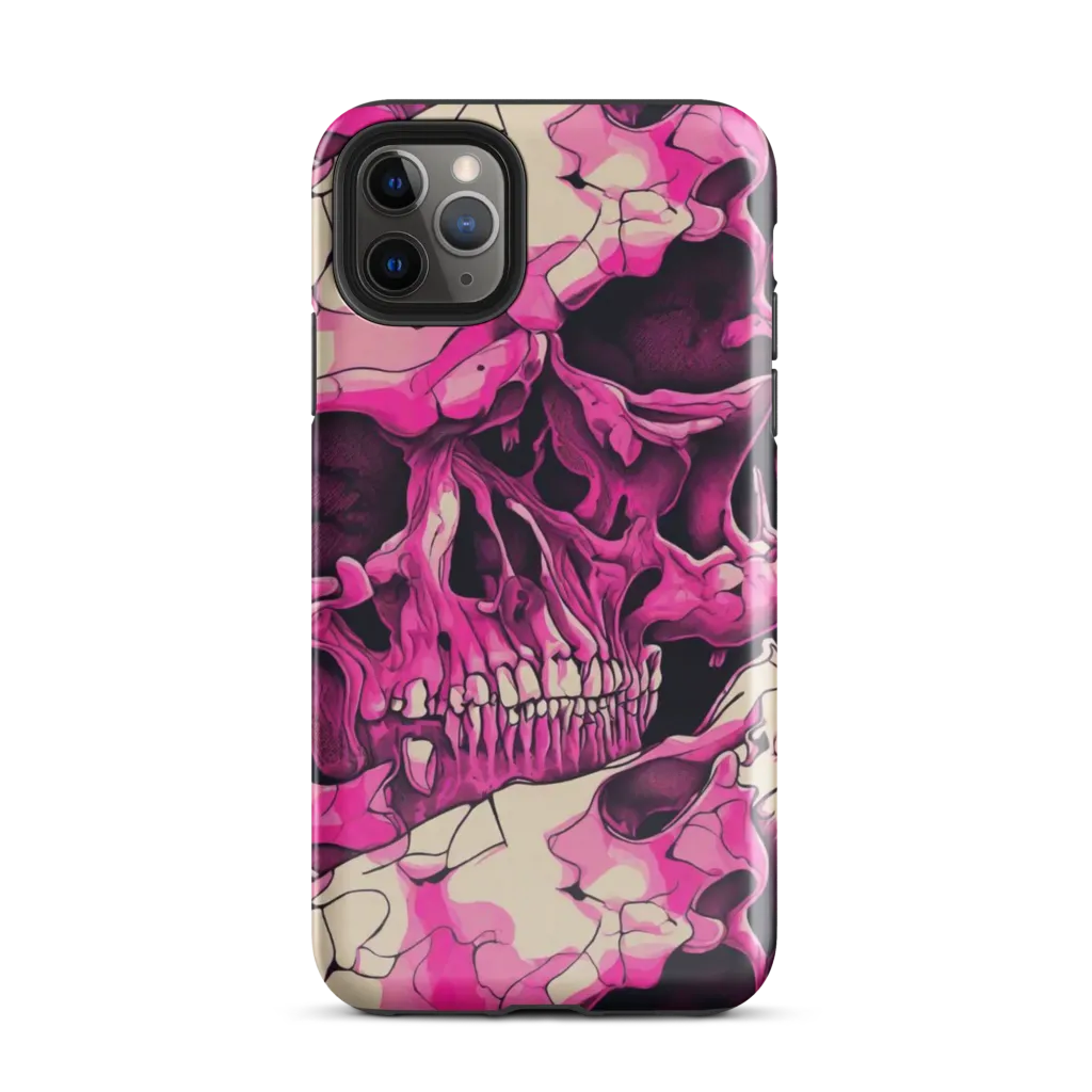 Fuchsia Bones on Tough Case for iPhone® — Front