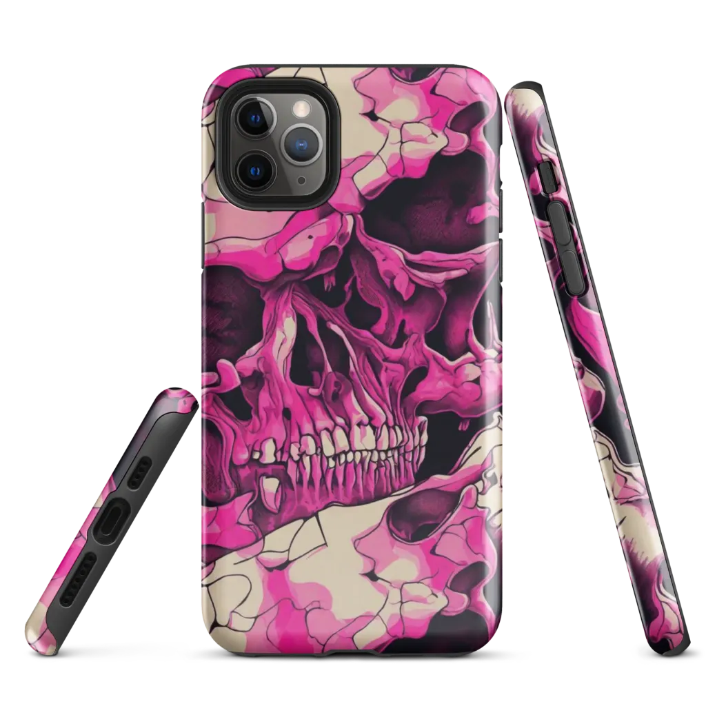 Fuchsia Bones on Tough Case for iPhone® — Front
