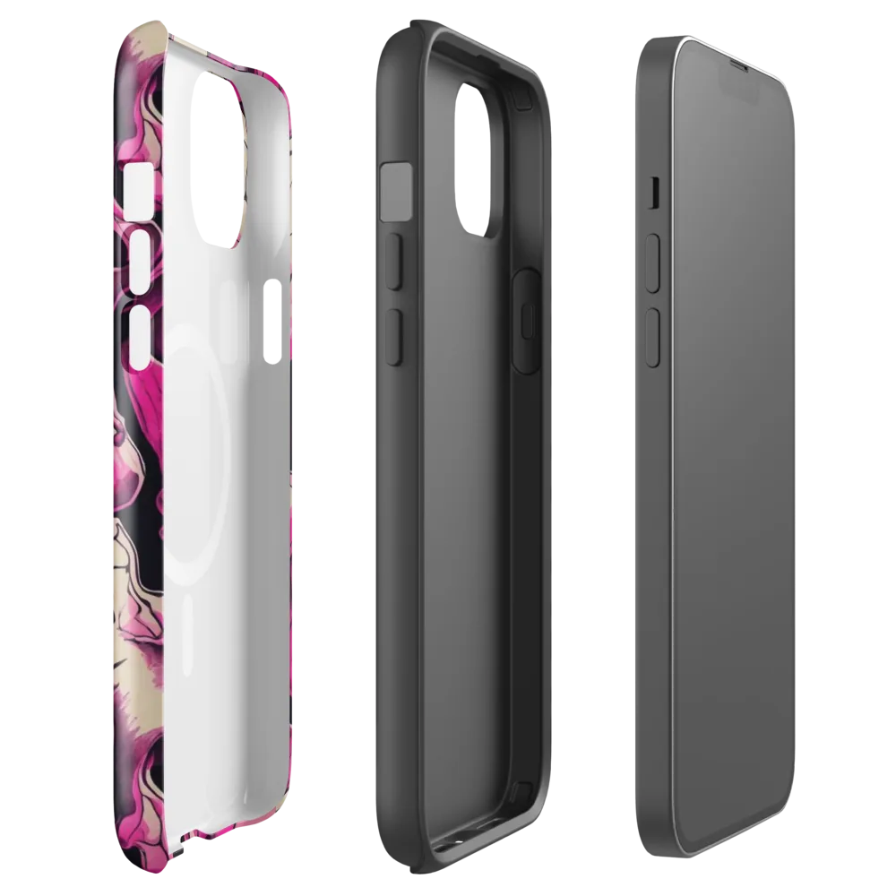 Fuchsia Bones on MagSafe Tough Case for iPhone® — Front