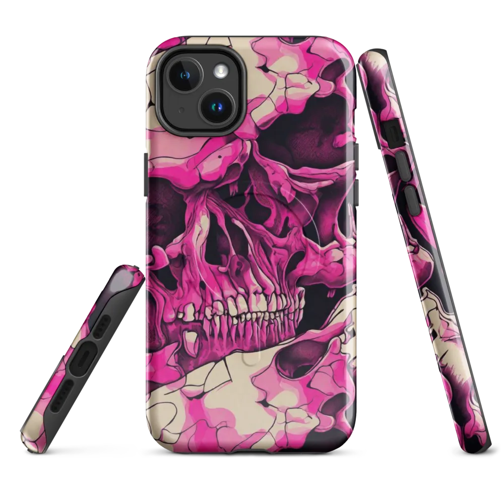 Fuchsia Bones on MagSafe Tough Case for iPhone® — Front