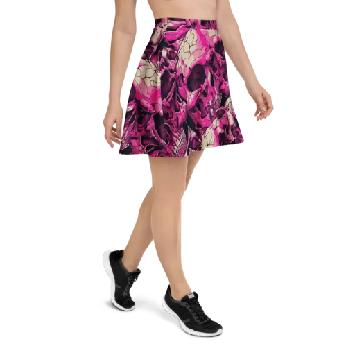 Fuchsia Bones on a Skater Skirt
