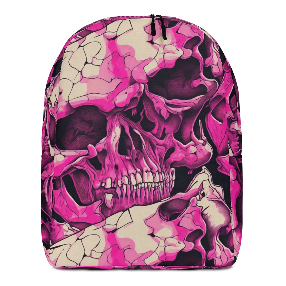 Fuchsia Bones on Minimalist Backpack — Front
