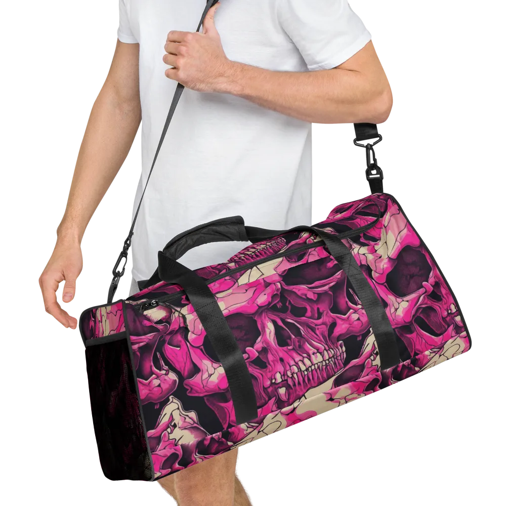Fuchsia Bones on Duffle Bag — Right Front