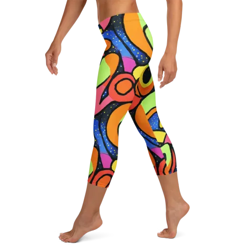Electric Petal on a Capri Leggings