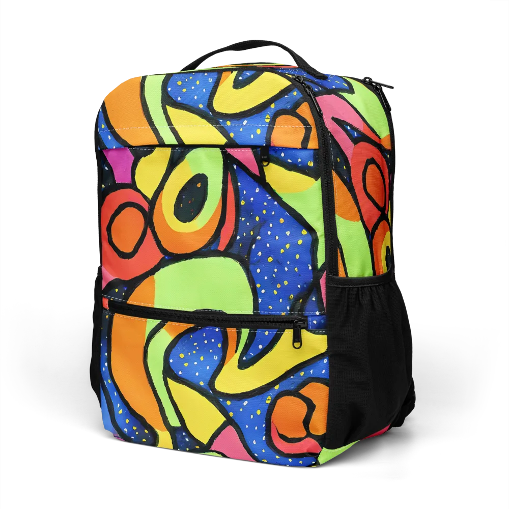 Electric Petal on Utility Backpack — Left Front