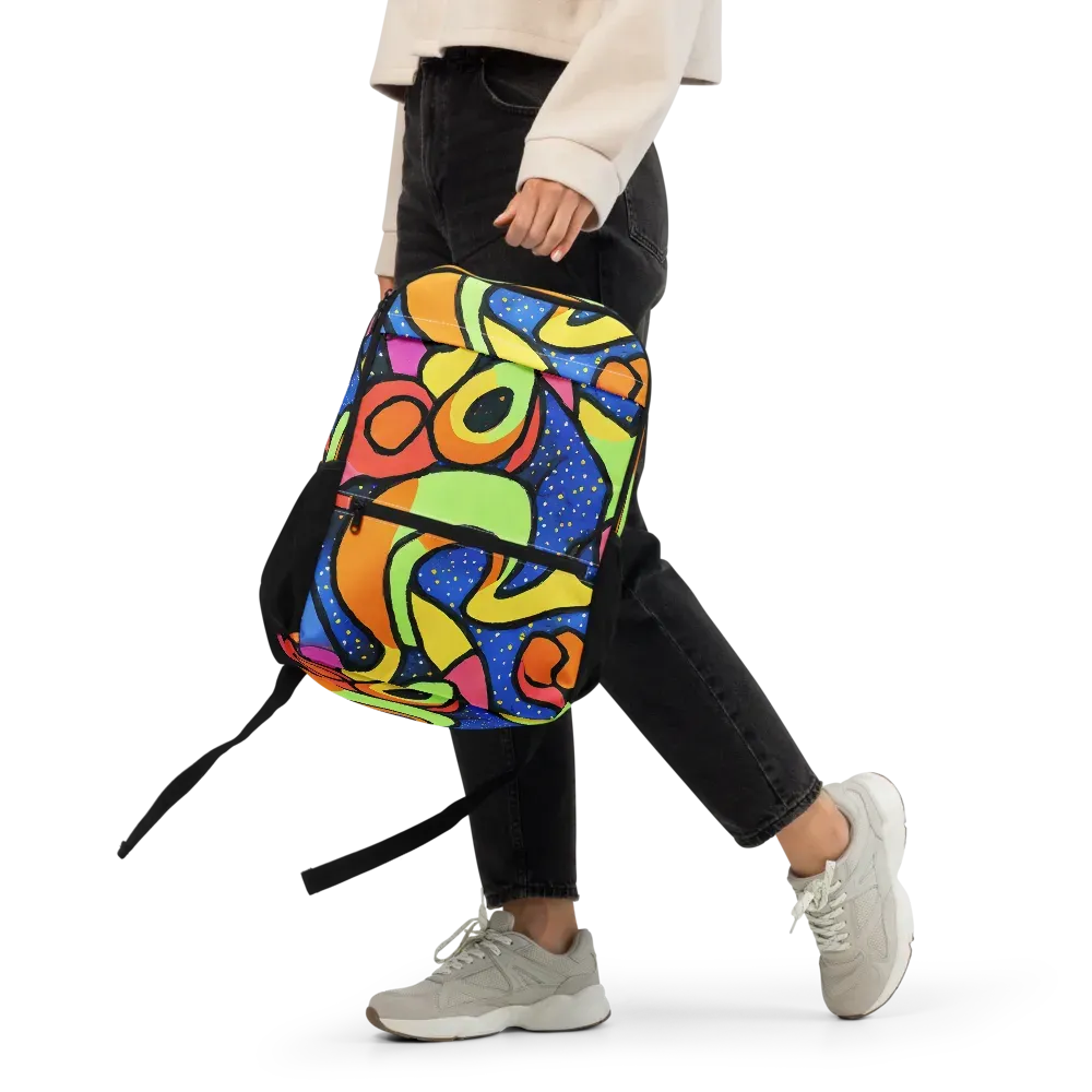 Electric Petal on Utility Backpack — Front