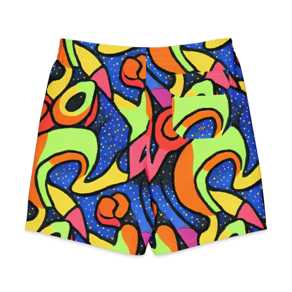 Electric Petal on Men's Board Shorts — Back