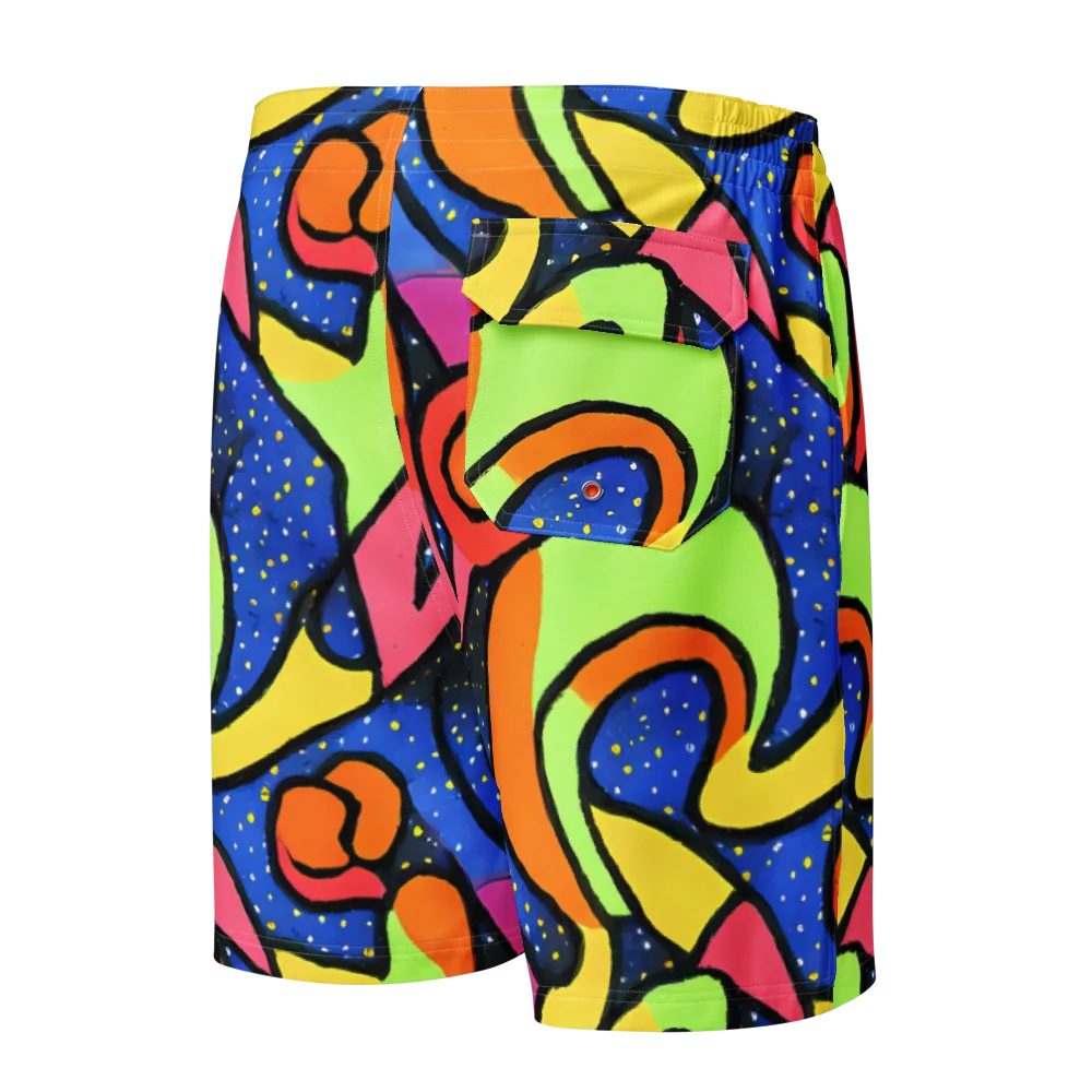 Electric Petal on Men's Board Shorts — Back