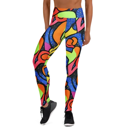 Electric Petal on a Yoga Leggings