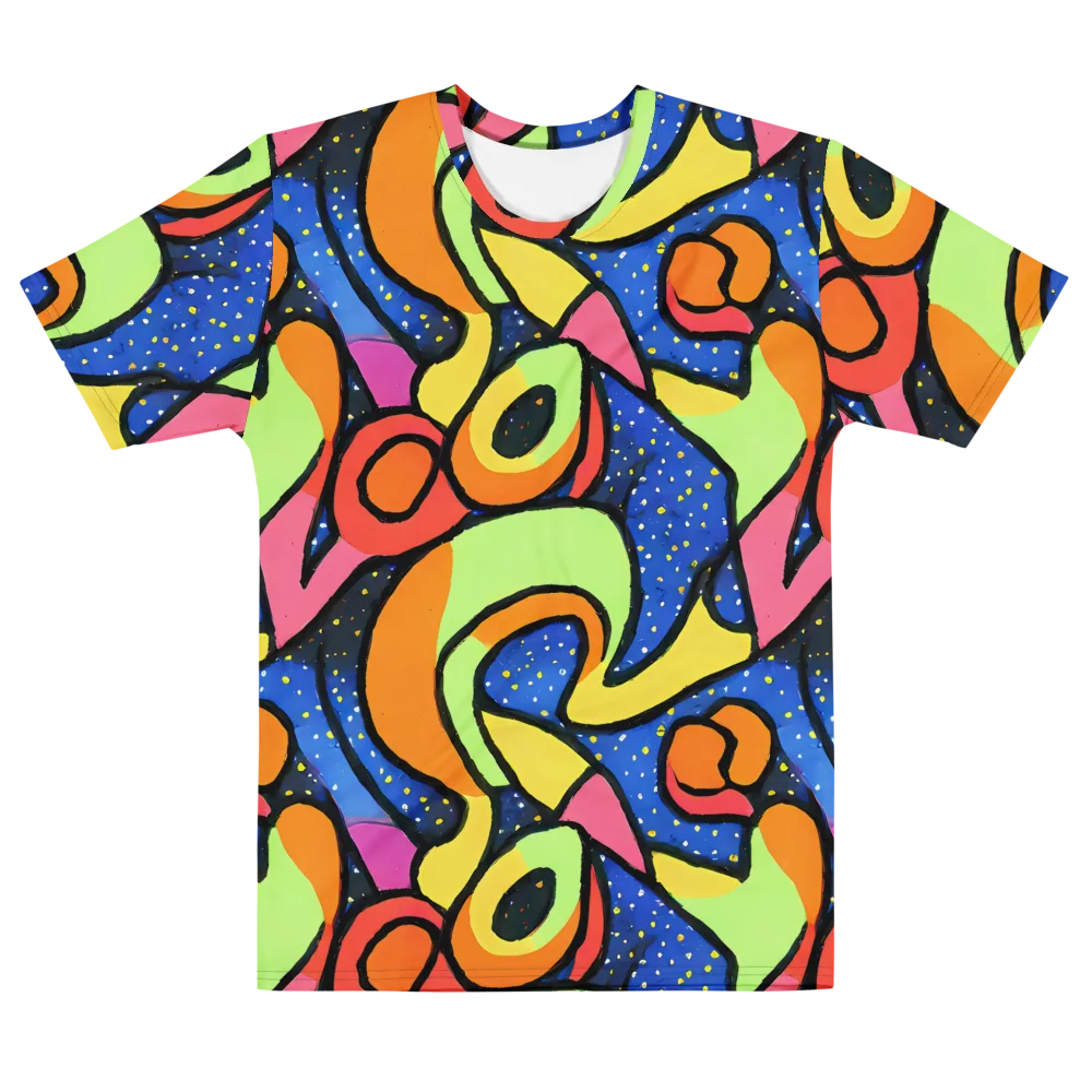 Electric Petal on Men's Cotton Crew Neck T-Shirt — Front
