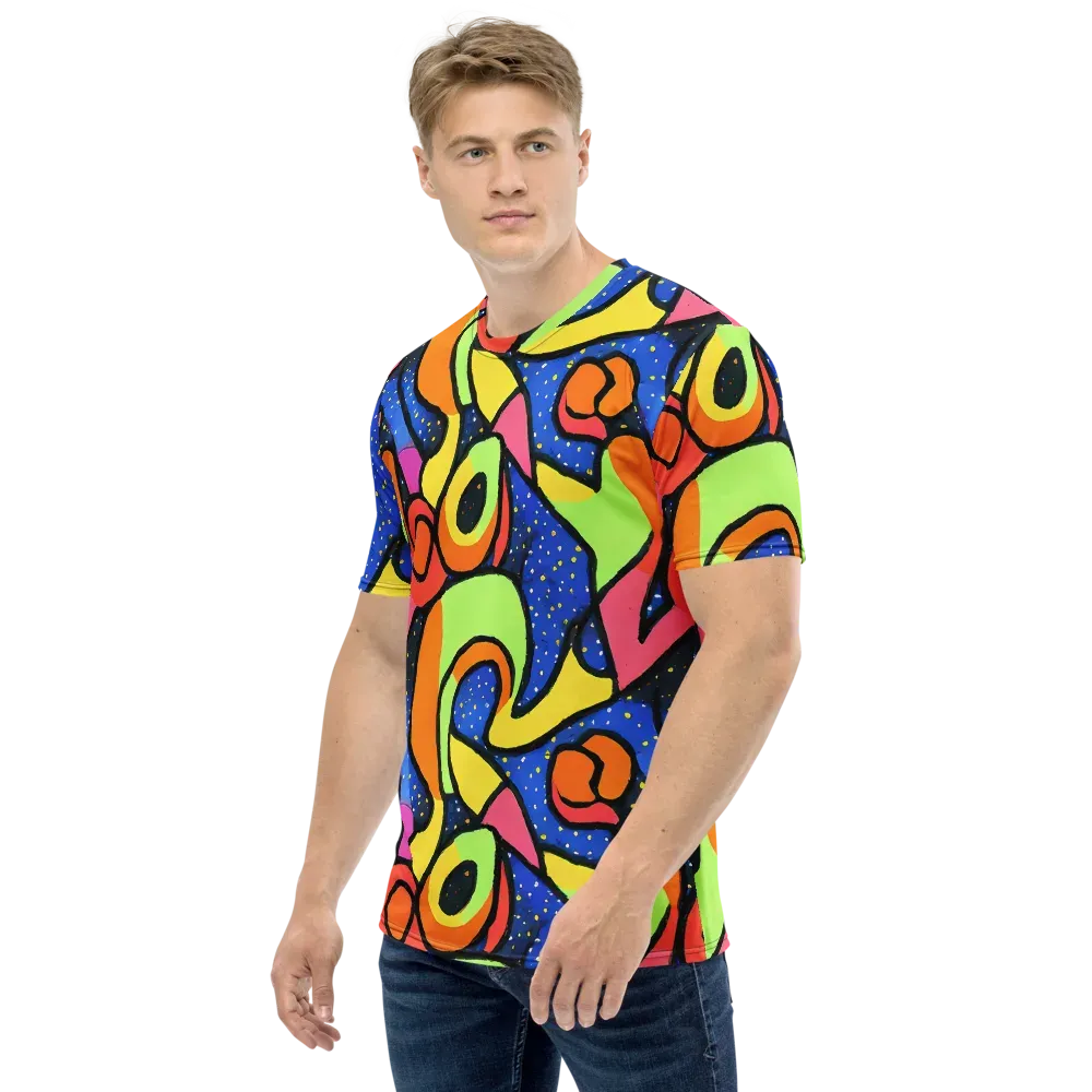 Electric Petal on Men's Crew Neck T-Shirt — Left