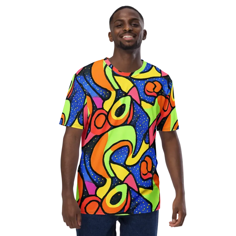 Electric Petal on Men's Crew Neck T-Shirt — Front