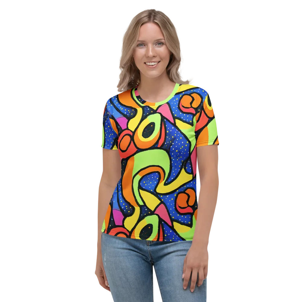 Electric Petal on Women's Crew Neck T-Shirt — Front
