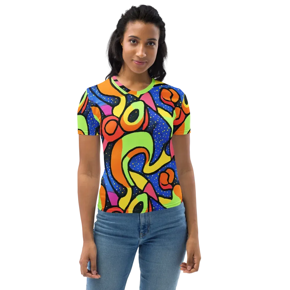 Electric Petal on Women's Crew Neck T-Shirt — Front
