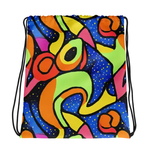 Electric Petal on a Drawstring Bag
