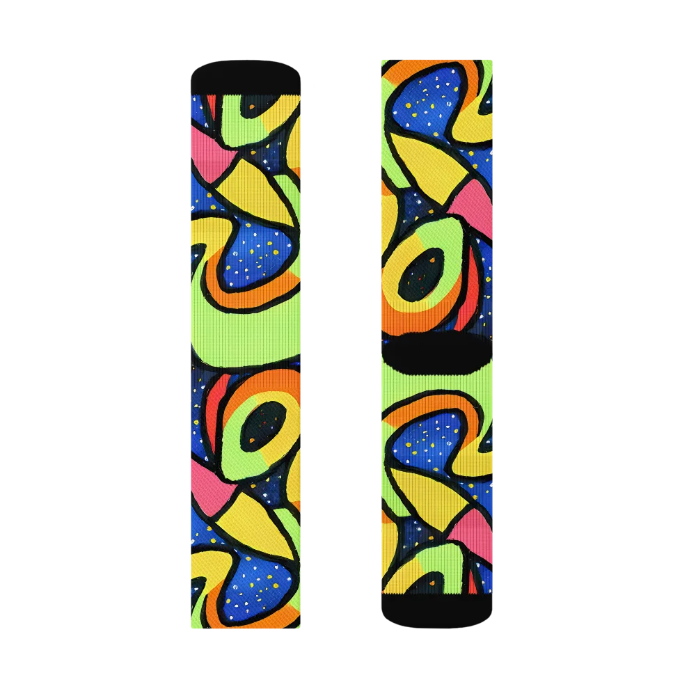 Electric Petal on Socks — Left Sock