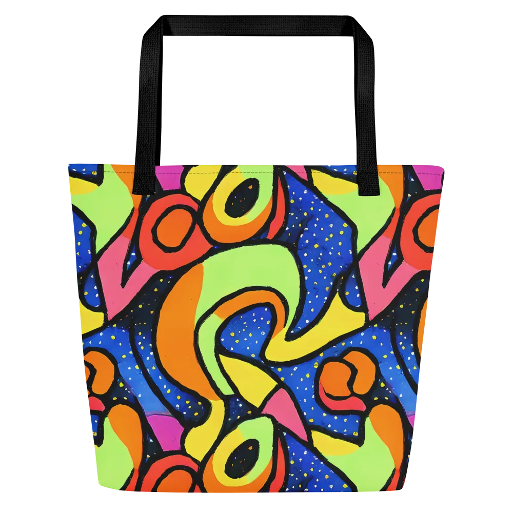 Electric Petal on Large Tote Bag W/ Pocket — Front